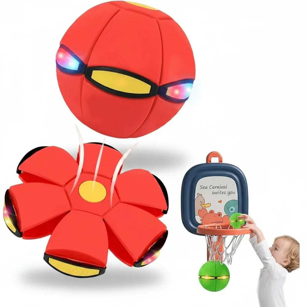 Flying Saucer Light-Up Ball – Deformation Design, Pet-Friendly & Educational Play
