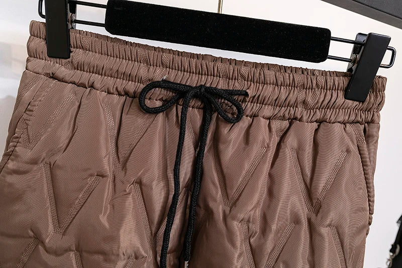 Plus Size Down-Cotton Winter Pants for Ultimate Warmth - Ideal for Cold Weather Comfort