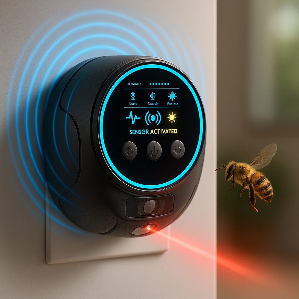 360° Ultrasonic Pest Repeller - Effective Insect Defense for Home & Garden