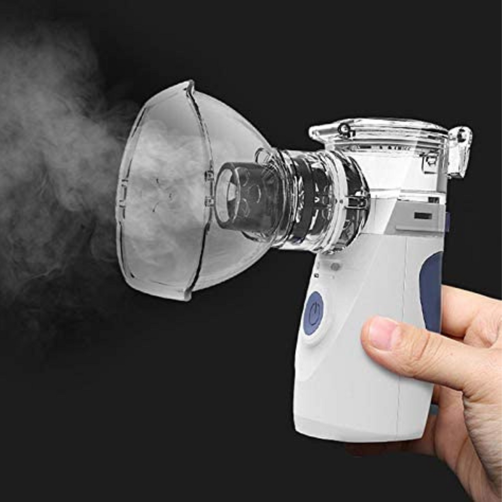 BreezeNova Portable Ultrasonic Nebulizer - Rechargeable Battery for Home & Travel Use - Compact & Lightweight Design
