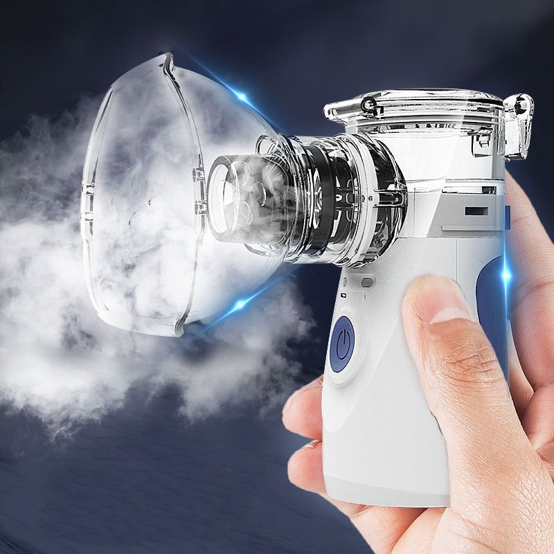 BreezeNova Portable Ultrasonic Nebulizer - Rechargeable Battery for Home & Travel Use - Compact & Lightweight Design