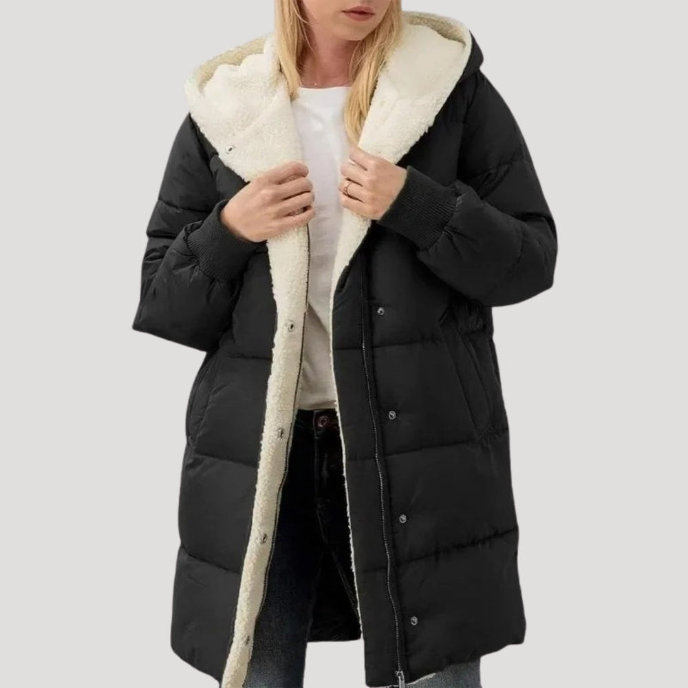 Women's padded puffer jacket, view 1