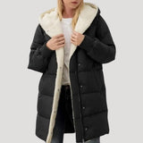 Women's padded puffer jacket, view 1