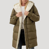Women's padded puffer jacket, view 2