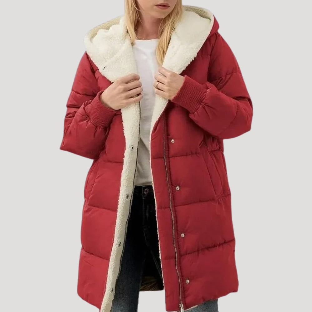Women's padded puffer jacket, view 3