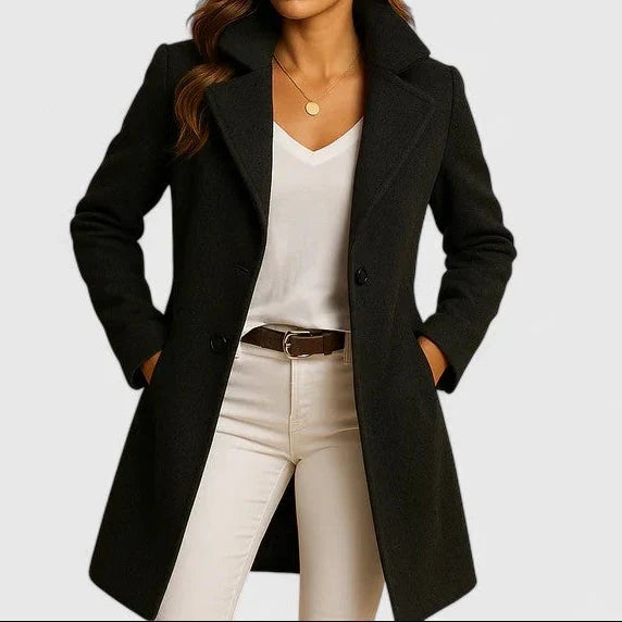 Women's double-breasted coat, view 2