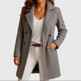 Women's double-breasted coat, view 3
