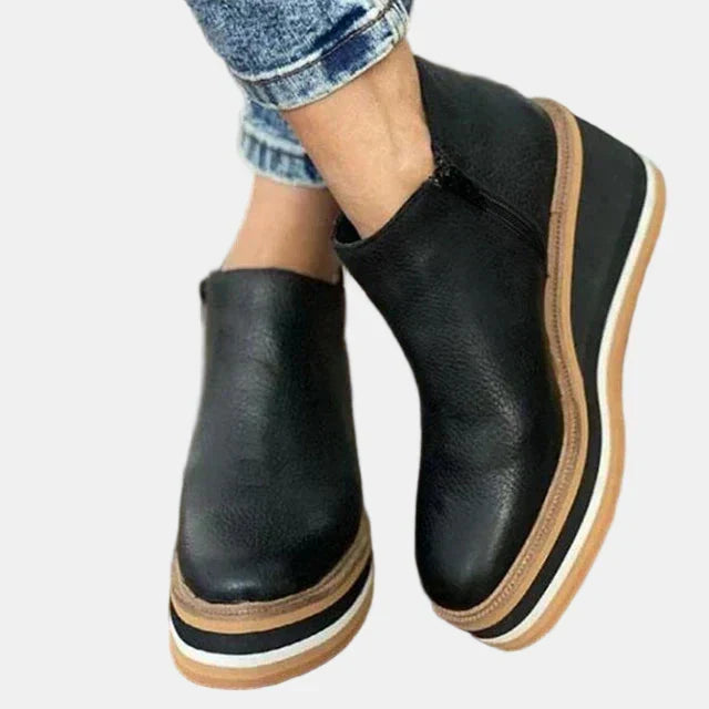 Women's block ankle boots, view 3