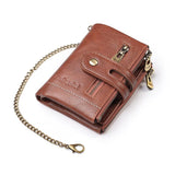 Optimized Product Title: **Retro Leder Brieftasche mit Kette – 13 Kartenfächer, Doppelreißverschluss & Stilvolles Design für Damen** 

This title includes relevant keywords while enhancing clarity and appeal for potential buyers.