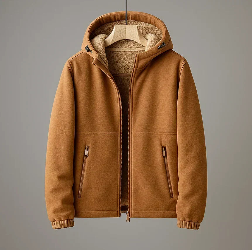 Men's hooded coat, view 3