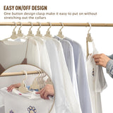 Foldable Clothes Hangers – Anti-Stretch Button System, 9 kg Load & 10-Pack