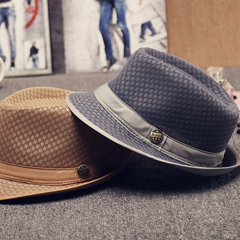 Pork Pie Mesh Hat – Breathable Summer Fedora, Unisex, Adjustable 58–60cm