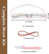 BowLift | Eyebrow Stencil Set — Reusable Brow Templates with Elastic Strap