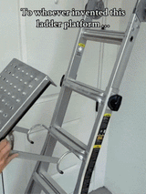 Steel Ladder Platform – 150kg Capacity, Non-Slip Surface & Tool-Free Foldable
