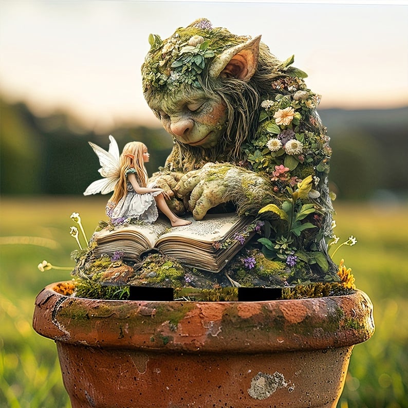 Acrylic Garden Stakes – 6 Mystical Figures, 19×30cm & Weather-Resistant