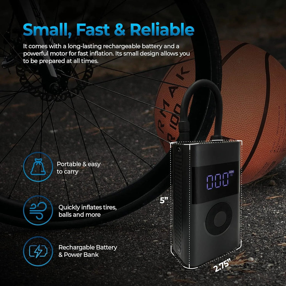 Optimized Product Title: Tragbarer Elektrischer Luftkompressor mit Digitalanzeige – Kompakter Reifenfüller für Auto, Fahrrad und Sportgeräte, 12V, Schnellaufblasfunktion, LED-Licht

This enhanced title includes relevant keywords and additional details tha