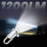 1200-Lumen LED Keychain Flashlight – Powerbank, 7 Modes & Waterproof