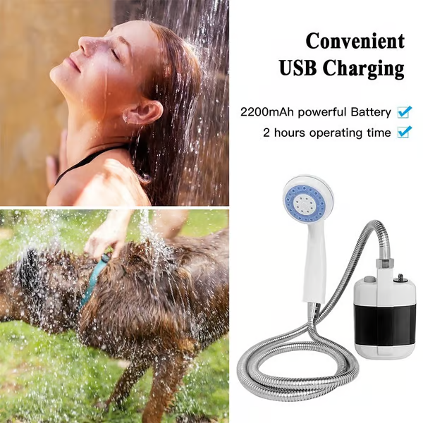 Tragbare Campingdusche USB mit Akku