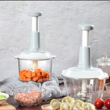 Manual Food Chopper – Stainless Steel Blades, Pull-Lever & 700/1500/2000ml