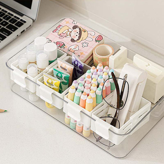 Adjustable Fridge Door Organizer – Expands 16.5–26cm, Polypropylene, White