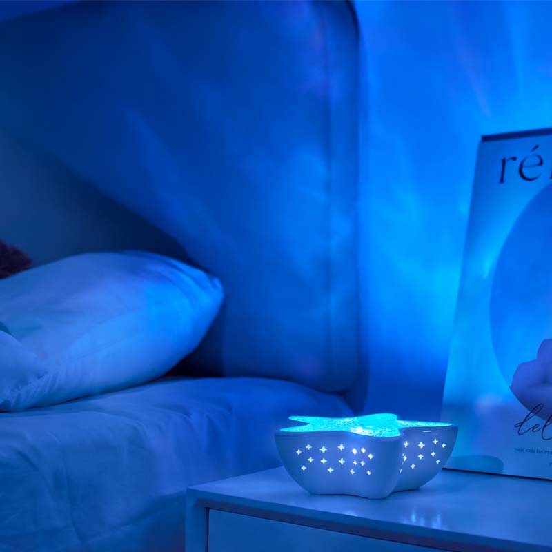 Ocean Wave Star Projector – 7 Colors, Adjustable Brightness & 1200mAh Rechargeable
