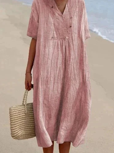 Aria Cotton-Linen Summer Dress