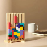 Holz-Tetris-Puzzlebrett – Kreatives Brain-Break für Ihren Schreibtisch | Stressabbau & Konzentrationsförderung
