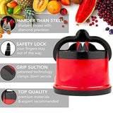 Manual Knife Sharpener – Suction Base, Fixed-Angle Guide & Ergonomic Grip