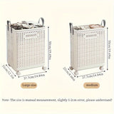 Foldable laundry box with castors