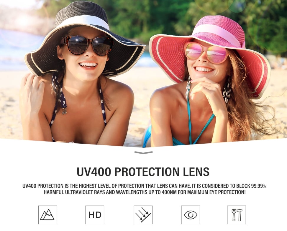 Cat-Eye Sunglasses – Polarized UV400 Lenses, Lightweight Frame & 9 Colors