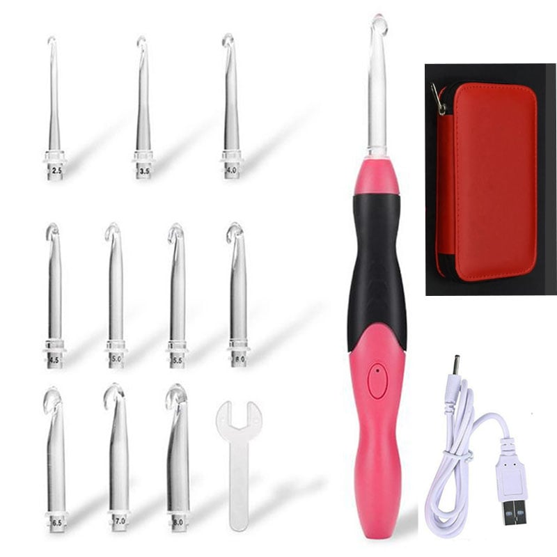 LED Häkelnadel Set – Präzise Maschenkontrolle bei schwachem Licht | Ergonomische Häkelnadeln mit integriertem Licht