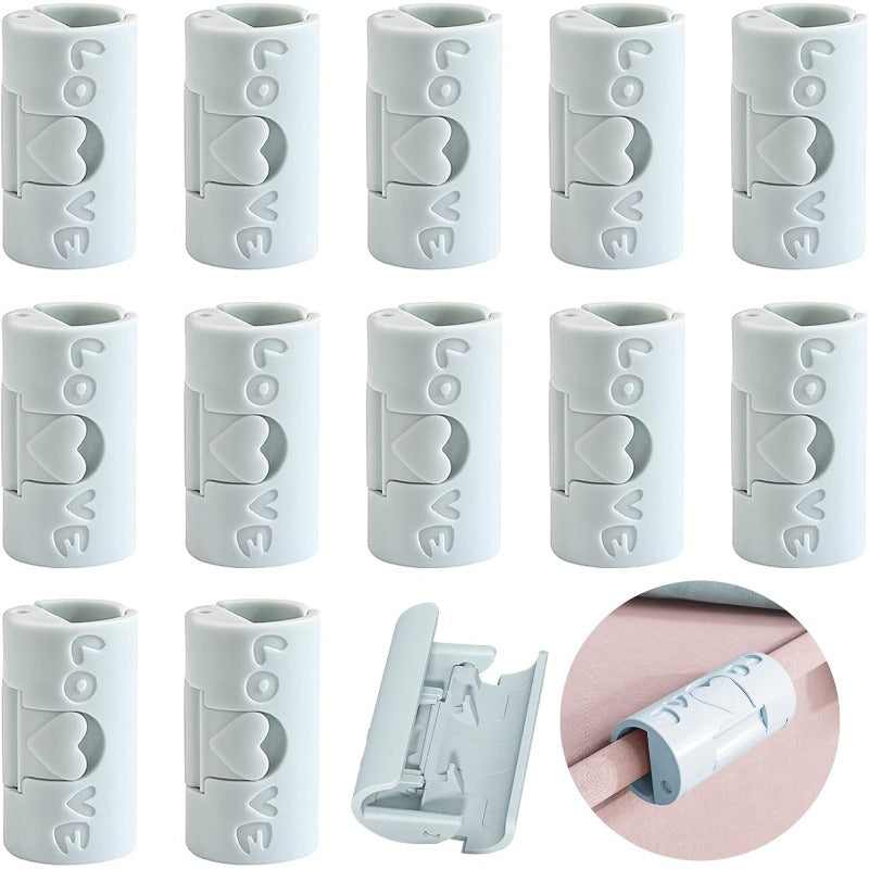Bed Sheet Fastener Clips – Double Snap Grip, ABS Plastic & 18 or 36 Pack