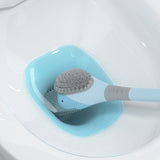 Toilet Brush with Holder – 360° Soft TPR Head, Long Handle & Wall-Mountable Base