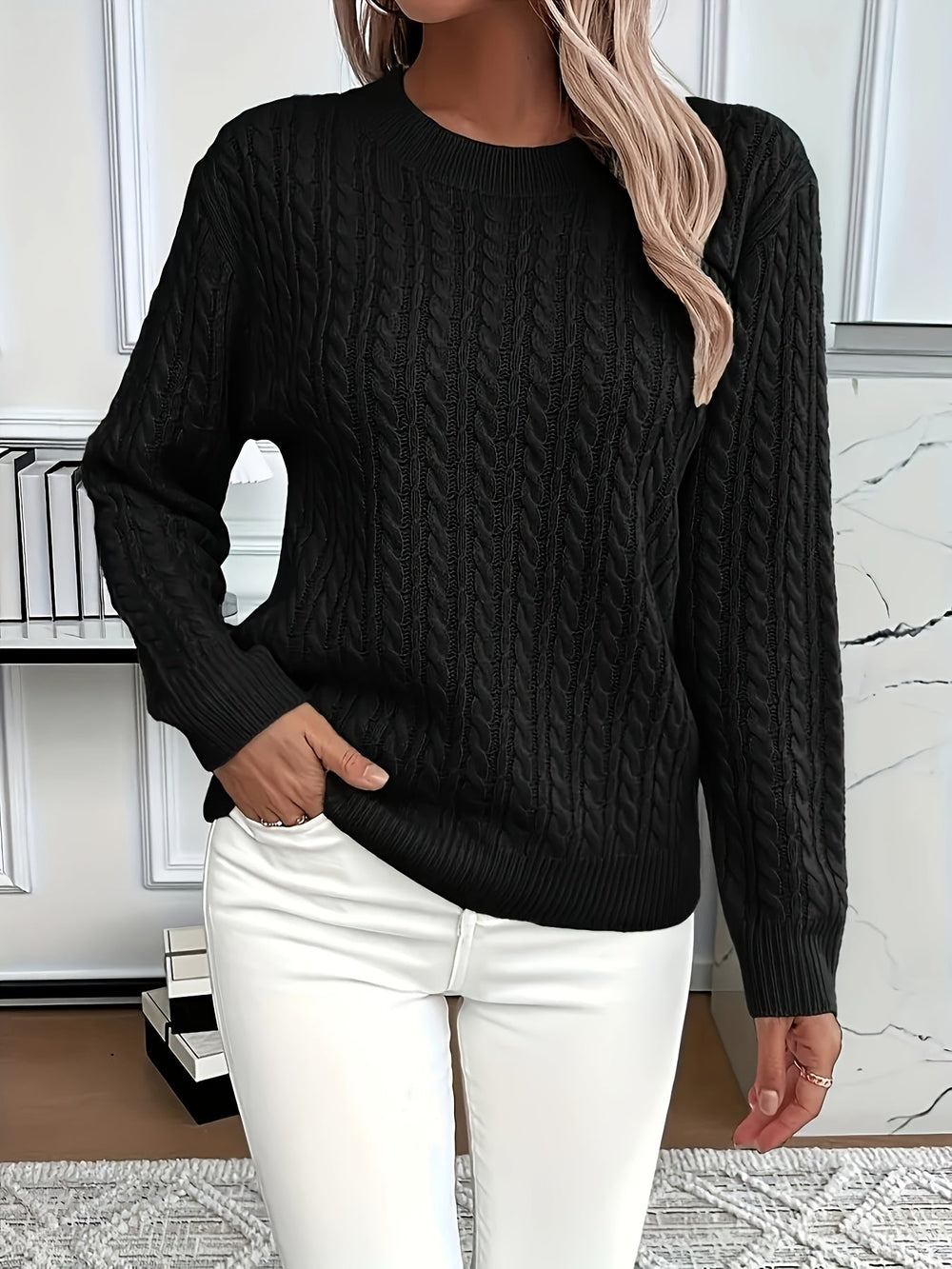 Nadia™ - Lässiger Damen Strickpullover für Freizeit & Alltag – Bequem, Stylisch und Vielseitig
