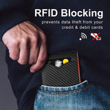 BowLift | Men’s Slim RFID Wallet | Leather Card Holder | Black