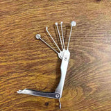 Folding Lock Pick Tool Set – Stainless Steel, 5 or 11 Pieces & Keychain Portable