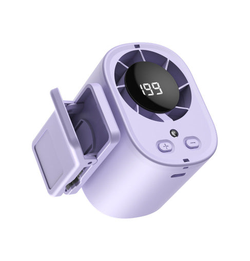 Mini Clip Fan – Rechargeable 4000mAh, 3 Speeds & LED Display for Car & Desk
