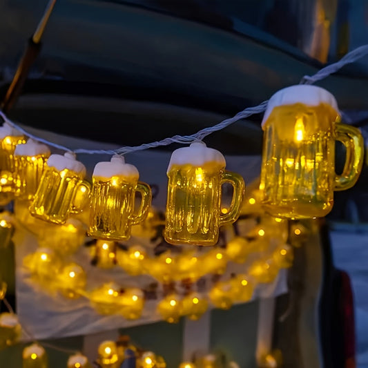 2-Pack LED Beer Mug String Lights