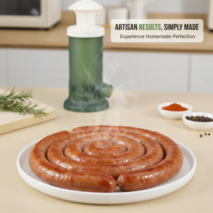 Optimized Product Title: **Manueller Wurstfüller mit 4 Füllrohren – Hochwertiger Fleischfüller für Hausgemachte Würste, Ideal für Grill und Küche** 

This title includes relevant keywords while providing additional context to attract potential buyers.