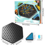 Triangle Strategy Board Game – Rubber Bands, 2-4 Players & Logic Trainer
