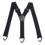 Men's Adjustable Y-Back Suspenders – 3.8cm Padded Straps, 120cm Length & Strong Clips