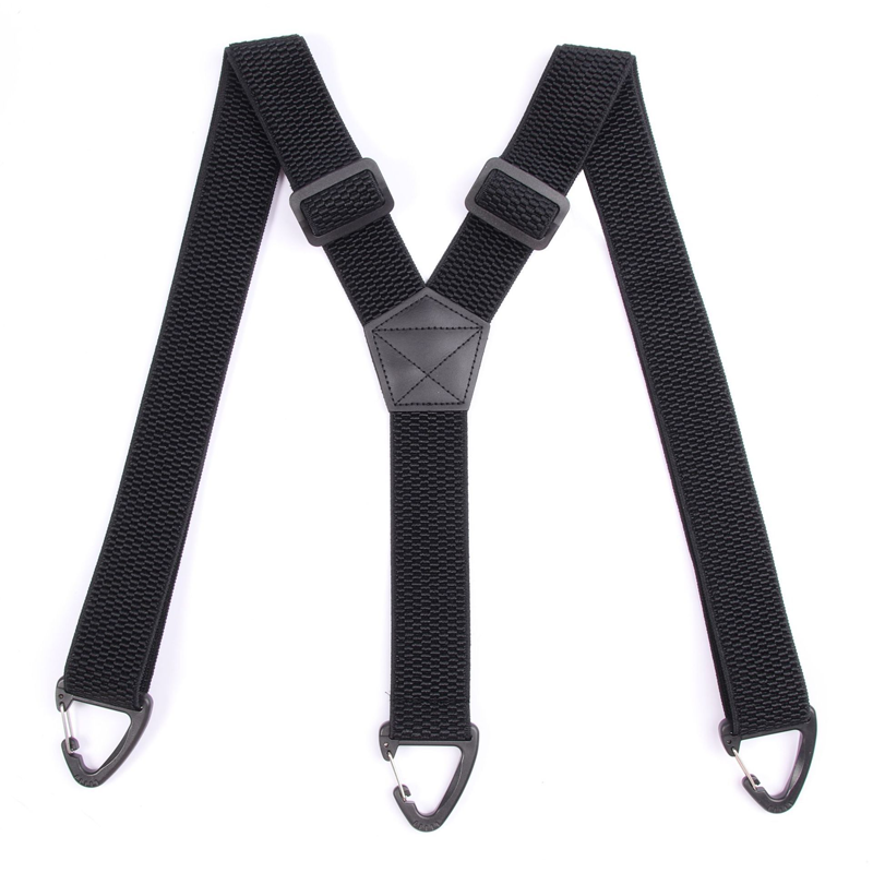 Men's Adjustable Y-Back Suspenders – 3.8cm Padded Straps, 120cm Length & Strong Clips