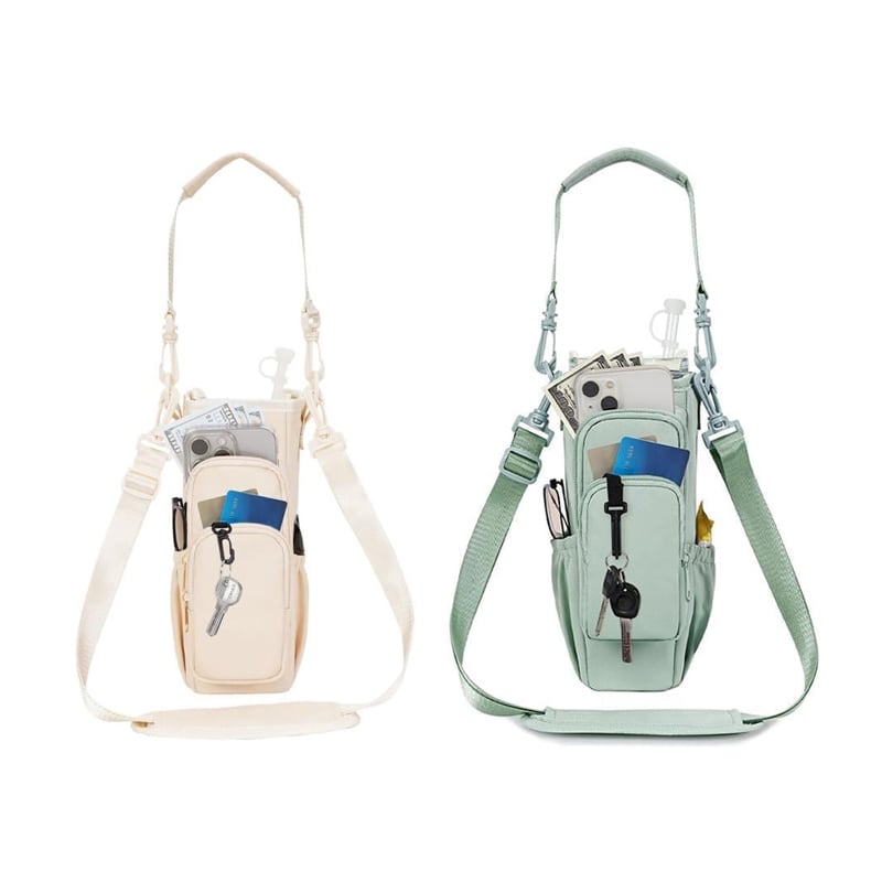 Insulated Water Bottle Sling Bag – Crossbody Strap, Zip Closure & 7 Colors
