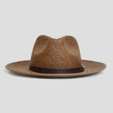 Modern Minimalist Straw Fedora Hat – Coffee | Bowlift