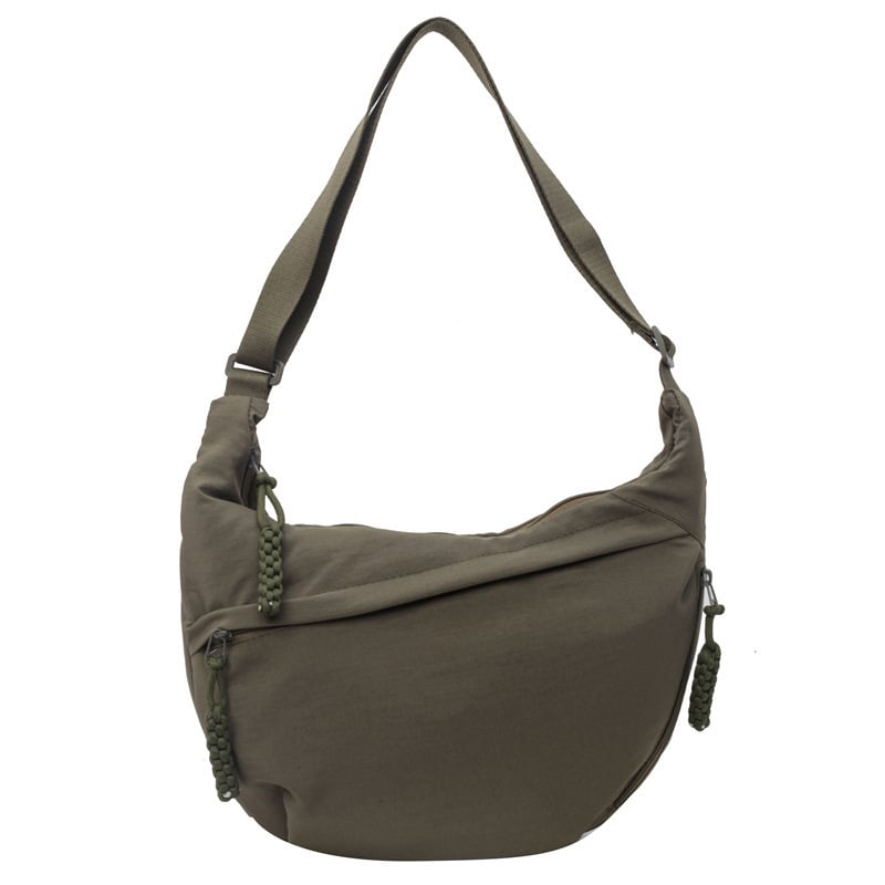 Nylon Crossbody Bag – Multiple Compartments, Adjustable Strap, 34×22cm, Unisex