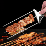 3er Grillspieß-Set mit Abstreifer – Ideal für BBQ, Grillen und Spießen