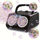 Bubble Machine – 26 Nozzles, 2000+ Bubbles/Min & Rechargeable Portable