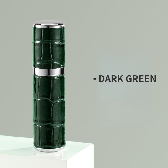 Refillable Travel Perfume Atomizer – 5ml Capacity, Leather Cover & Universal Fit