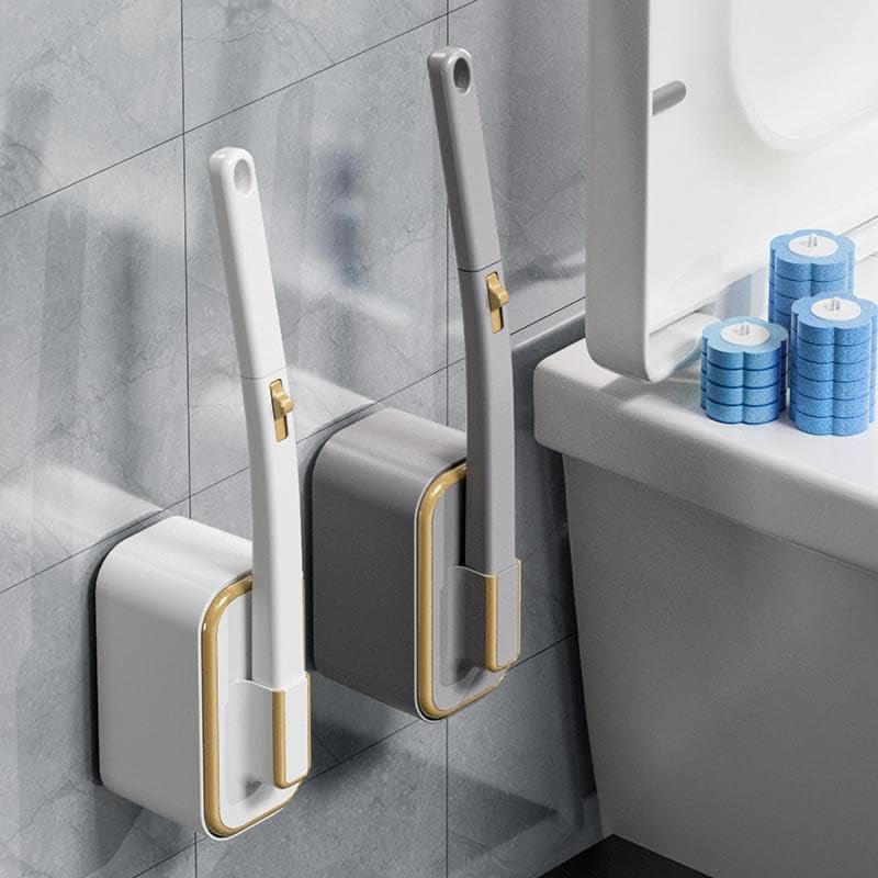 Disposable Toilet Brush – Wall-Mounted, Antibacterial Heads & 3 Scents