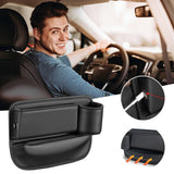 Car Seat Gap Organizer – PU Leather, Cup & Phone Holder, 2-Pack
